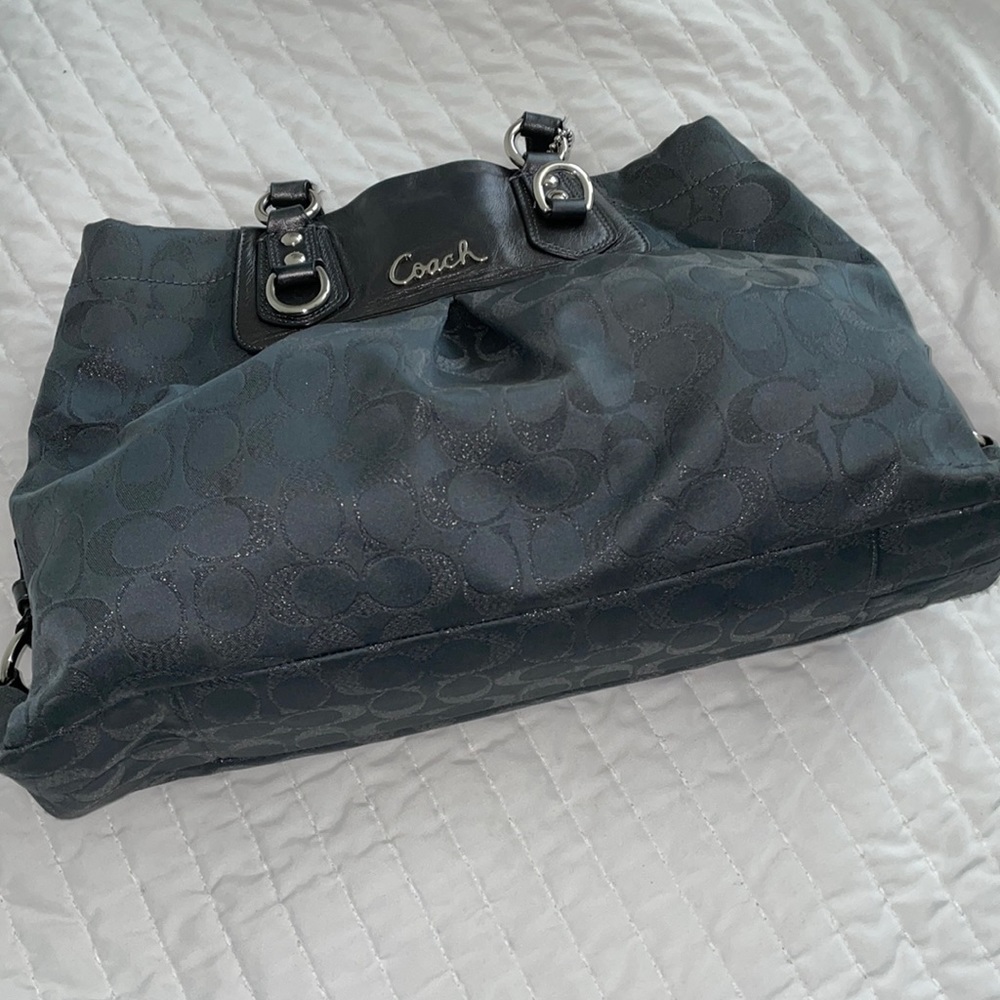 Dark Grey Coach Satchel Purse